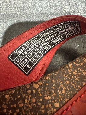 Teva Cork-Print Slide Sandal burnt orange 
Size 8